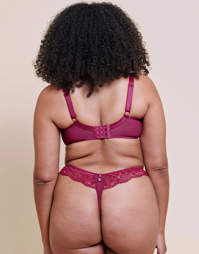 Curvy Kate Boost Sweetheart Padded Balcony Bra Magenta Pink - Image 6