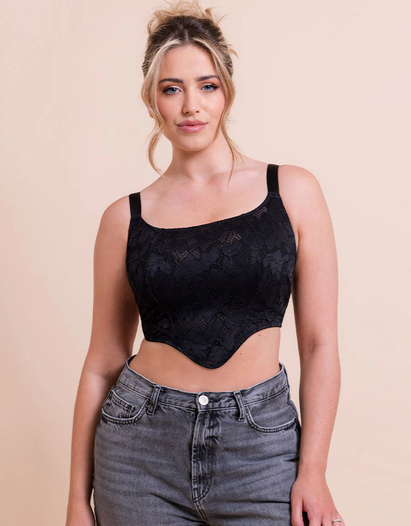 Curvy Kate Calla Longline Corset Bra Black - Image 2