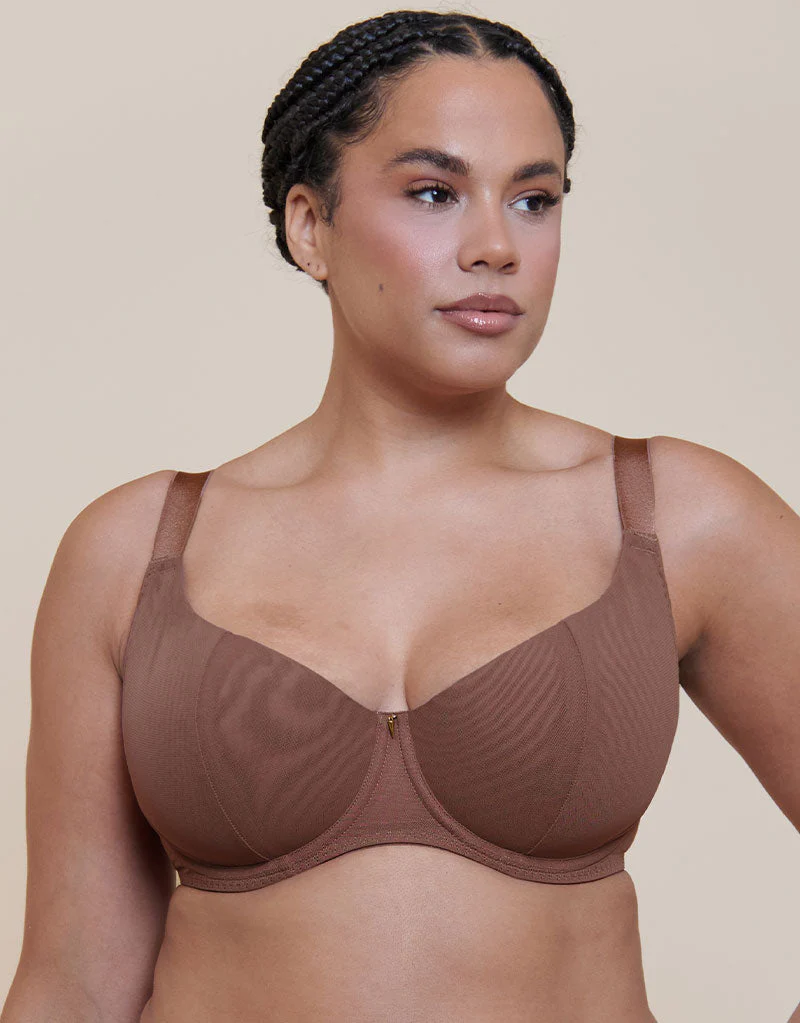 Curvy Kate Cool Cat Scooped Multiway Balcony Bra Coffee - Image 3