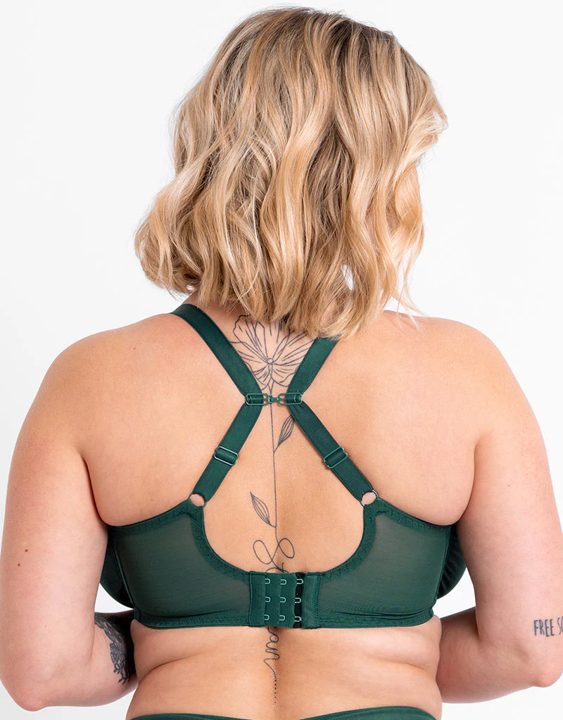 Curvy Kate Flare Full Cup Plunge Side Support Bra Emerald Sparkle - Image 6
