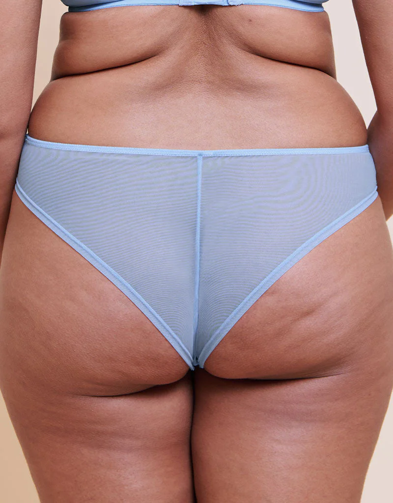 Curvy Kate Lightstyle Scallop Brazilian Light Blue/Silver - Image 2