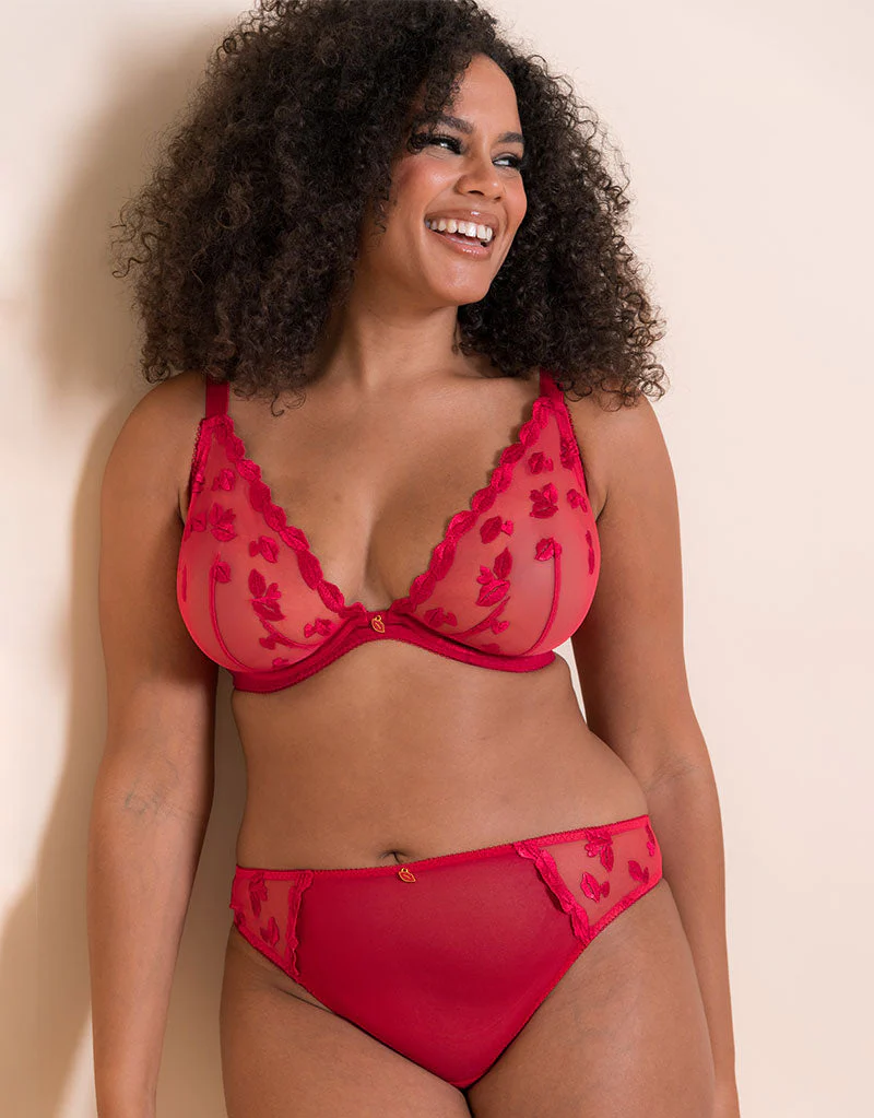 Curvy Kate Pucker Up Deep Plunge Bra Lipstick Red - Image 2