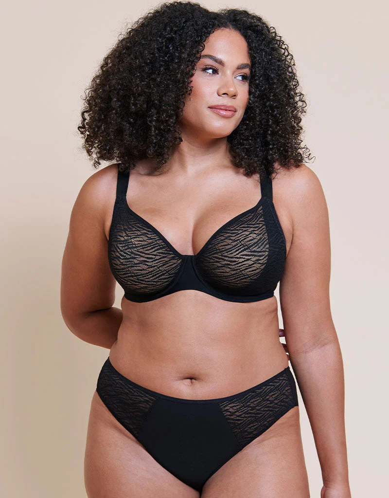 Curvy Kate Smoothie Lace Brazilian Brief Black - Image 3