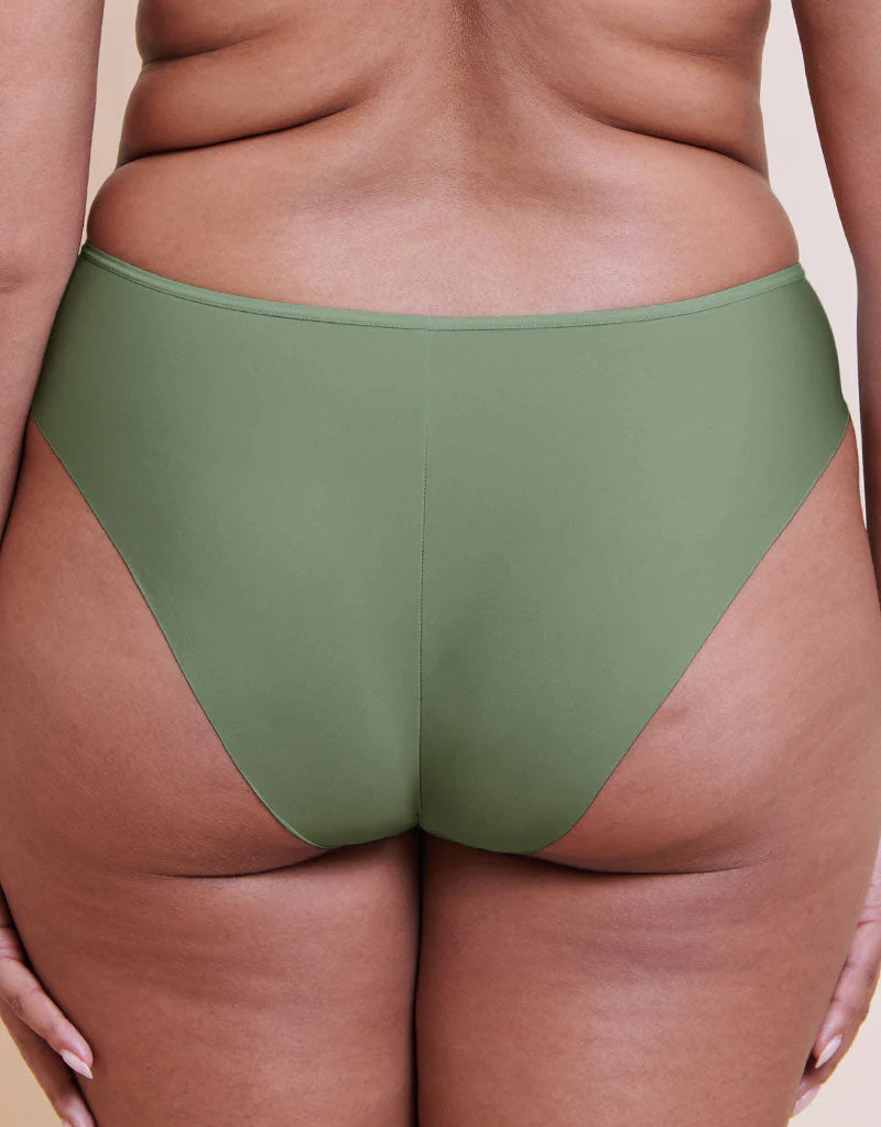 Curvy Kate Smoothie Lace Brazilian Brief Sage Green - Image 2