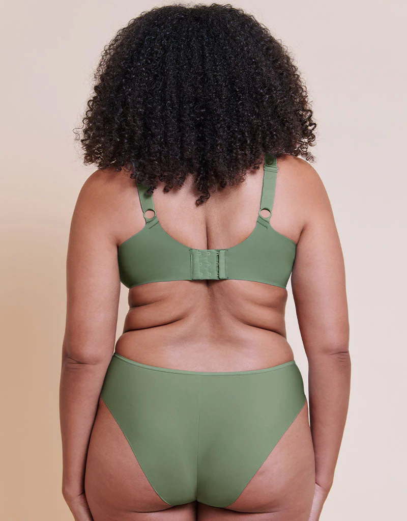 Curvy Kate Smoothie Lace Brazilian Brief Sage Green - Image 4