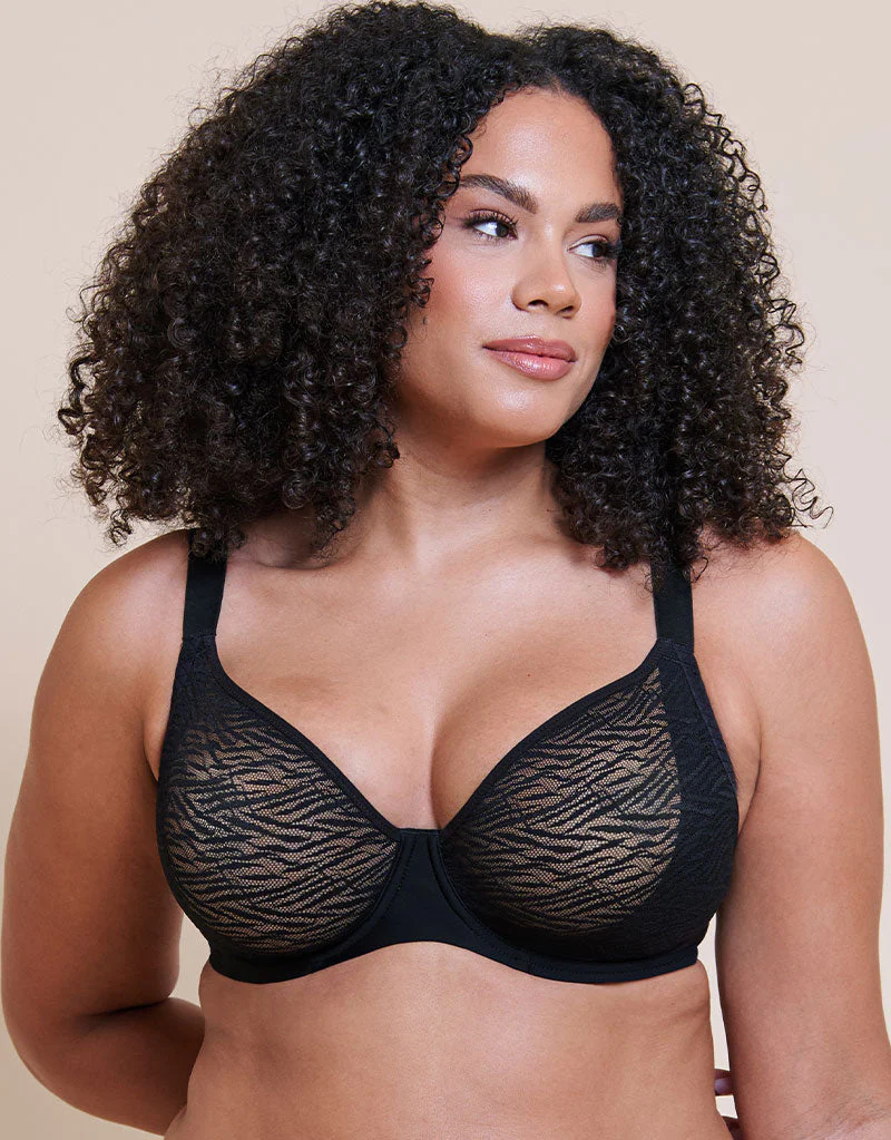 Curvy Kate Smoothie Lace Moulded Balcony Bra Black - Image 3