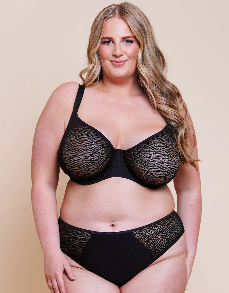 Curvy Kate Smoothie Lace Moulded Balcony Bra Black - Image 7
