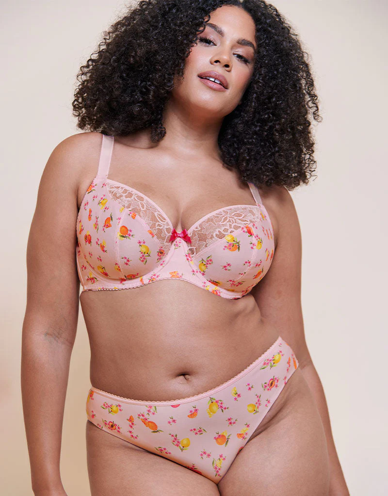 Curvy Kate Spellbound Brazilian Brief Blush Floral Print - Image 3