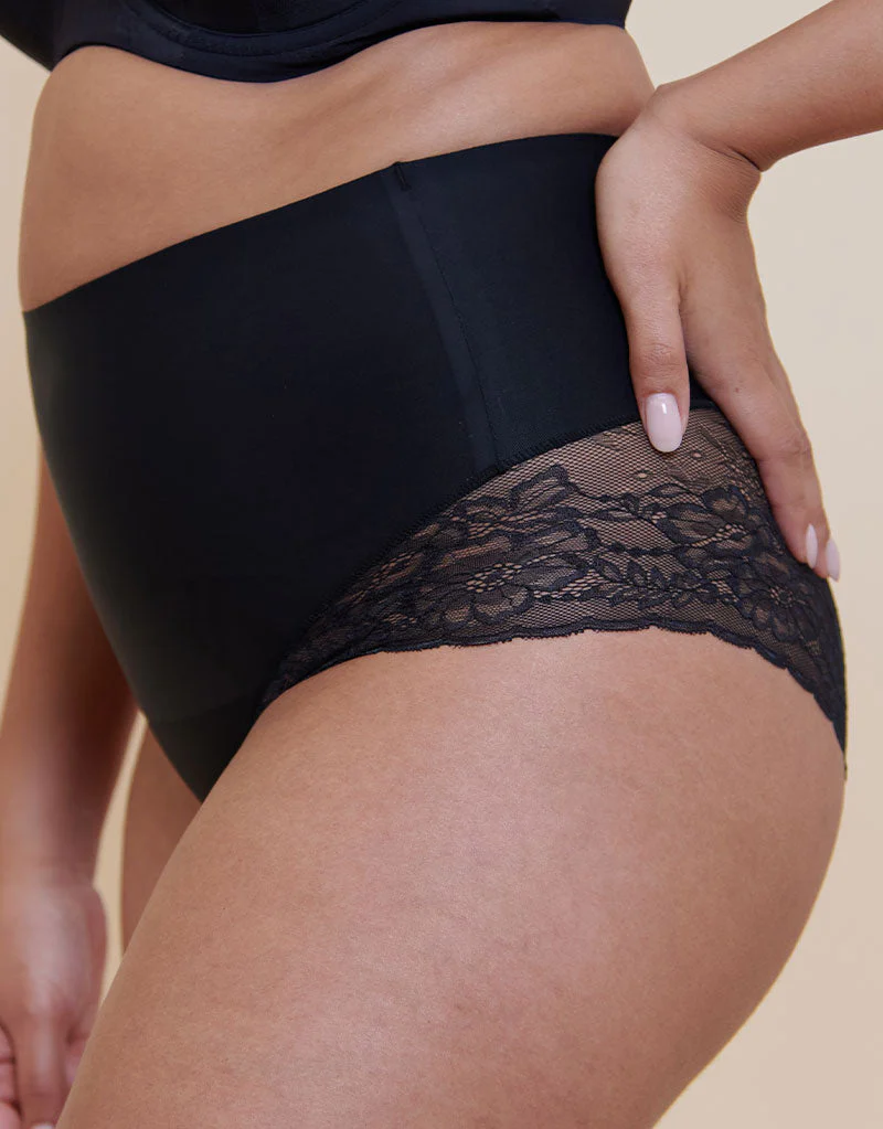Magic Tummy Shaper Lace Control Brief Black - Image 2