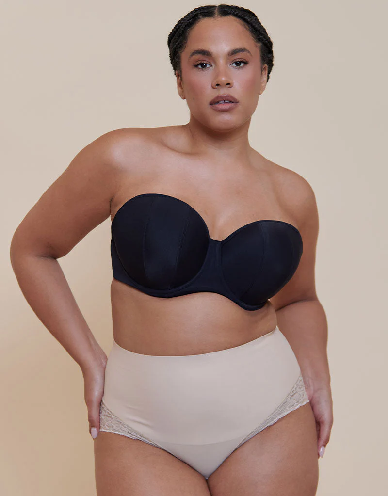 Magic Tummy Shaper Lace Control Brief Latte Beige - Image 4