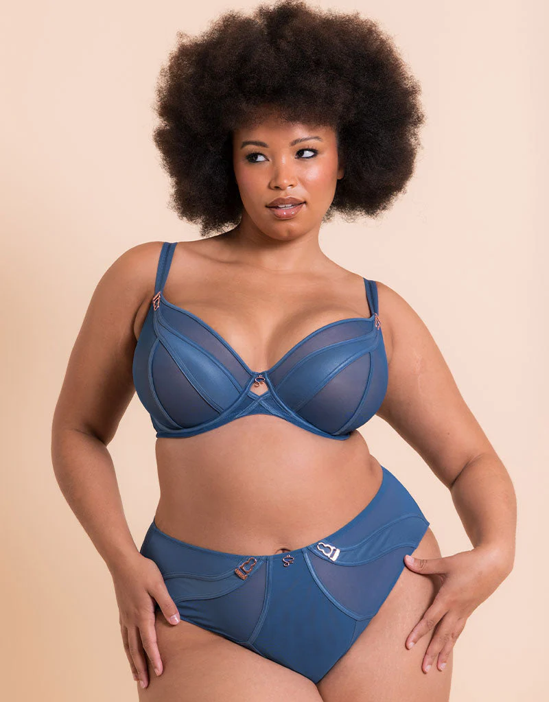 Scantilly Suspense Plunge Bra French Blue